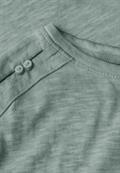 T-Shirt mit Knopfdetail dark balmy khaki