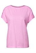 T-Shirt mit Knopfdetail fresh neon pink
