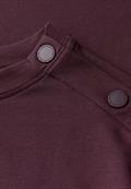 T-Shirt mit Knopfdetail mulberry red