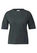 T-Shirt mit Knopfdetail slate khaki