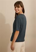 T-Shirt mit Knopfdetail slate khaki