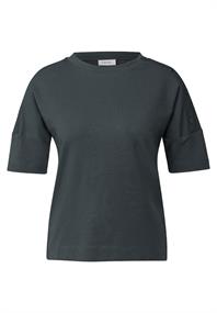 T-Shirt mit Knopfdetail slate khaki