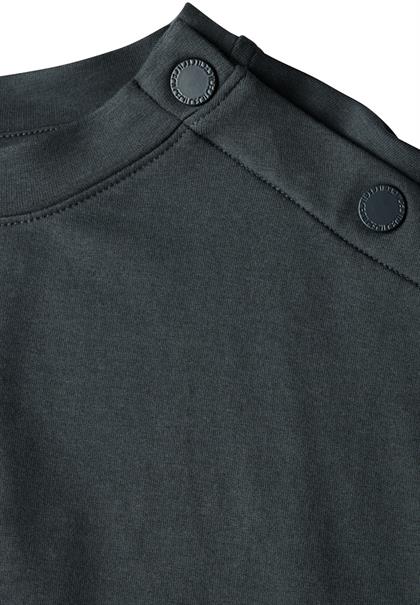 T-Shirt mit Knopfdetail slate khaki