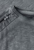 T-Shirt mit Knopfdetail volcanic grey