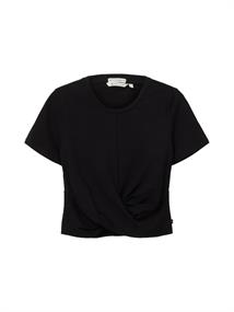 T-Shirt mit Knotendetail deep black