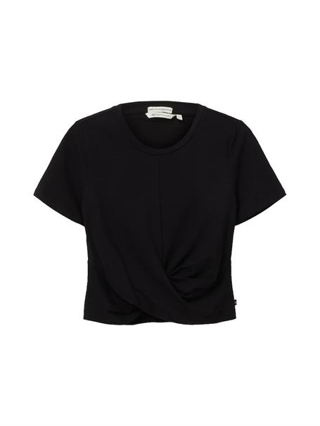 T-Shirt mit Knotendetail deep black
