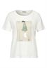 T-Shirt mit Lady Partprint off white