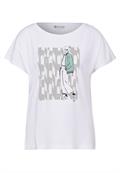 T-Shirt mit Lady Print white