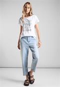 T-Shirt mit Lady Print white
