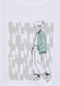 T-Shirt mit Lady Print white