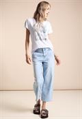 T-Shirt mit Lady Print white