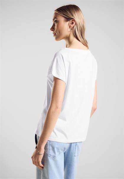 T-Shirt mit Lady Print white