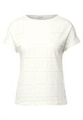 T-Shirt mit Lochmuster vanilla white