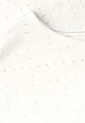 T-Shirt mit Lochmuster vanilla white