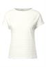 T-Shirt mit Lochmuster vanilla white