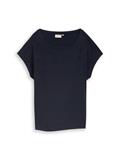 T-Shirt mit Lochstickereien sky captain blue