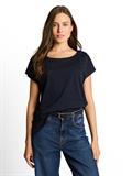 T-Shirt mit Lochstickereien sky captain blue