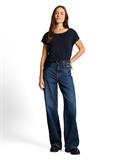 T-Shirt mit Lochstickereien sky captain blue
