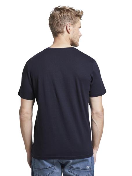 T-Shirt mit Logo-Prin knitted navy