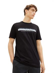 T-Shirt mit Logo Print black