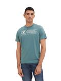 T-Shirt mit Logo Print deep bluish green