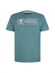 T-Shirt mit Logo Print deep bluish green