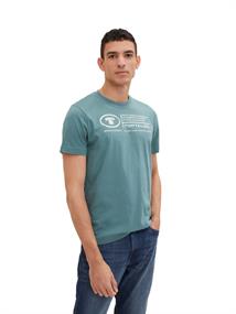 T-Shirt mit Logo Print deep bluish green