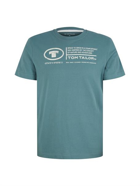 T-Shirt mit Logo Print deep bluish green