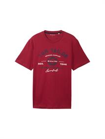 T-Shirt mit Logo-Print deep red