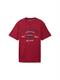 T-Shirt mit Logo-Print deep red