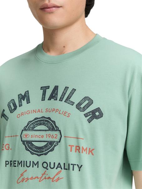 T-Shirt mit Logo-Print dust green