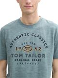 T-Shirt mit Logo-Print grey mint navy injected