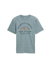 T-Shirt mit Logo-Print grey mint navy injected