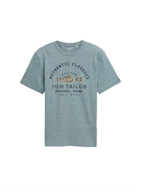 T-Shirt mit Logo-Print grey mint navy injected