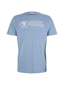 T-Shirt mit Logo Print greyish mid blue