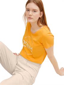 T-Shirt mit Logo Print orange bliss