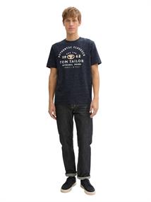T-Shirt mit Logo-Print sky captain blue stripy inject
