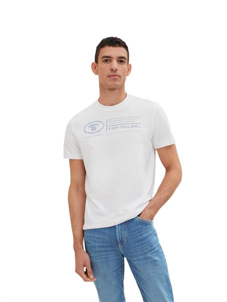 T-Shirt mit Logo Print white
