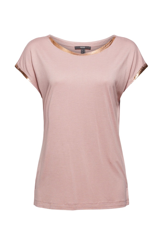 Esprit Damen T-Shirt 101eo1k320 Old Pink - viskose