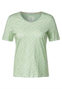 T-Shirt mit Minimalprint fresh salvia green
