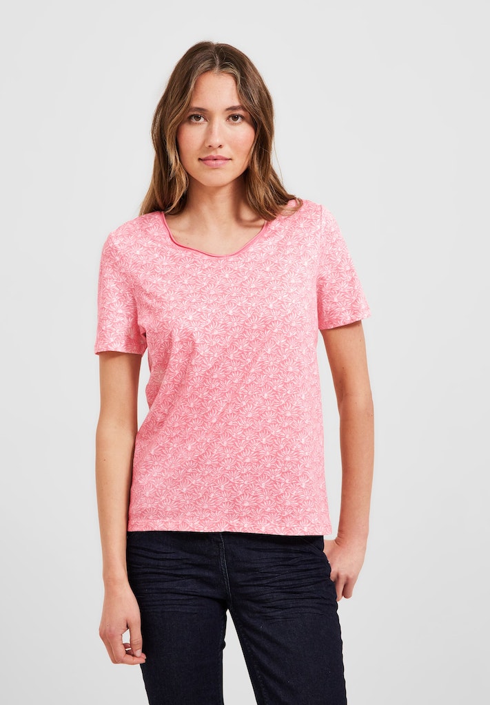 Cecil Damen T-Shirt Minimalprint kaufen T-Shirt mit bei fresh green salvia bequem online