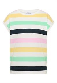 T-Shirt mit Multicolor Streifen vanilla white