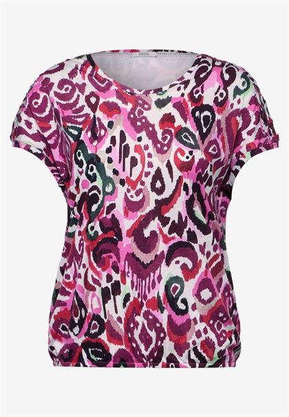T-Shirt mit Ornament Print bloomy pink
