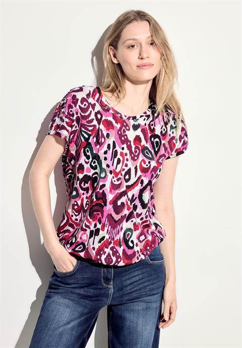 t-shirt-mit-ornament-print-bloomy-pink