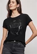 T-Shirt mit Pailetten black