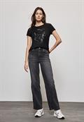 T-Shirt mit Pailetten black