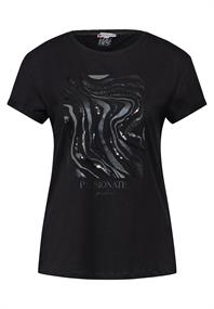 T-Shirt mit Pailetten black