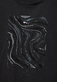 T-Shirt mit Pailetten black