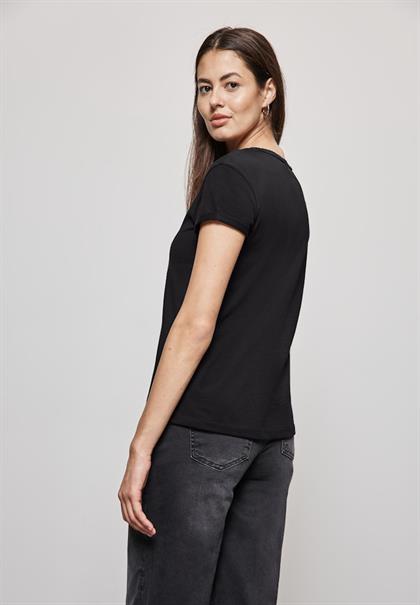 T-Shirt mit Pailetten black