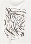 T-Shirt mit Pailetten off white